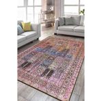 Çam Halı Siesta Vintage 32-156 Etnik Eskitme Desenli Dokuma Tabanlı Yıkanabilir Şönil Salon ve Oda H, Multi 2, 115 x 170