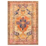 Çam Halı Siesta Vintage 32-352 Etnik Eskitme Desenli Dokuma Tabanlı Yıkanabilir Şönil Salon ve Oda H, Lacivert 3, 230 x 330