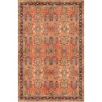 Çam Halı Siesta Vintage 32-548 Etnik Eskitme Desenli Dokuma Tabanlı Yıkanabilir Şönil Salon ve Oda H, Kırmızı, 300 x 400