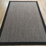 Çam Halı Sisal 9715 Vizon / Siyah Bordürlü Jüt Sisal Kilim