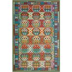 Çam Halı TD748 Gloria Multi Etnik Desen Dokuma Saçaklı Kilim