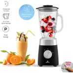 Cam Hazneli, 1000W Güçlü Smoothie ve Meyve Suyu Blenderi, Şık Siyah Tasarım - Ahşap