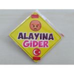 Cam Icı Sarı Dekor Plaka Kare Alayına Gıder (11X11cm) Yapıstırmalı (Dekor Levha) Sarı Plaka