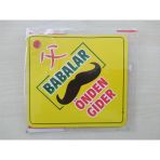 Cam Icı Sarı Dekor Plaka Kare Babalar Onden Gıder (11X11cm) Yapıstırmalı (Dekor Levha) Sarı Plaka