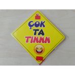 Cam Icı Sarı Dekor Plaka Kare Cokta Tınnn (11X11cm) Yapıstırmalı (Dekor Levha) Sarı Plaka