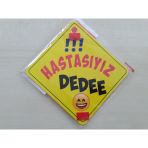 Cam Icı Sarı Dekor Plaka Kare Hastasıyız Dedee (11X11cm) Yapıstırmalı (Dekor Levha) Sarı Plaka