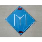 Cam Icı Sarı Dekor Plaka Kare Iyı (Mavı) (11X11cm) Yapıstırmalı (Dekor Levha) Sarı Plaka