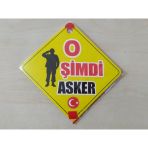 Cam Icı Sarı Dekor Plaka Kare O Sımdı Asker (11X11cm) Yapıstırmalı (Dekor Levha) Sarı Plaka