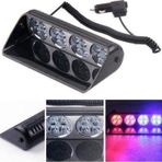 Cam İçi Uyumlu Çakar Lamba Uzaktan Kumandalı 16 LED 24W 12V Kırmız