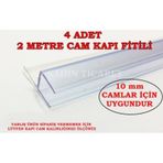 Cam Kapı Fitili Cam Balkon Fitili Şeffaf 10 Mm 4 Adet 2 Metre