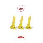 Cam Kazıma Bıçağı 3 Lü Set Paslanmaz Çelik, Ergonomik Saplı, Güvenli Temizlik Aracı Diğer