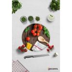 Cam Kesme Tablası, Ahşap ve Sebzeler, Çap 32CM, Şık ve Dayanıklı - Ahşap - Bej - Siyah - Seçenek 1