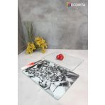 Cam Kesme Tahtası - Cam Kesme Tablası | 2'li Takım | Gümüş Kristal ve Saydam | 20cm x 30cm