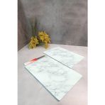 Cam Kesme Tahtası - Cam Kesme Tablası | 2'li Takım | Klasik Mermer Görünümlü | 20cm x 30cm
