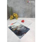 Cam Kesme Tahtası - Cam Kesme Tablası | 2'li Takım | Stark Mermer Görünümlü ve Saydam | 20cm x 30cm