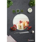 Cam Kesme Tahtası - Cam Kesme Tablası | Beyaz Mum Desen | Çap32cm