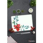 Cam Kesme Tahtası - Cam Kesme Tablası | Çiçek Motifi Desenli | 30cm x 40cm