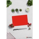 Cam Kesme Tahtası - Cam Kesme Tablası | Düz Renk - Nar Çiçeği | 20cm x 30cm