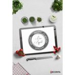 Cam Kesme Tahtası - Cam Kesme Tablası | Good Food - Beyaz Fon | 30cm x 40cm