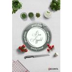 Cam Kesme Tahtası - Cam Kesme Tablası | Good Food - Beyaz Fon | Çap32cm