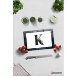 Cam Kesme Tahtası - Cam Kesme Tablası | Harfli Tasarım | K | 20cm x 30cm