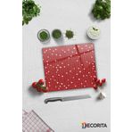 Cam Kesme Tahtası - Cam Kesme Tablası | Kalpli Sarmaşık | 29cm x 34cm