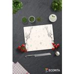 Cam Kesme Tahtası - Cam Kesme Tablası | Krem Geyikli | 29cm x 34cm