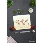 Cam Kesme Tahtası - Cam Kesme Tablası | Krem Orkide | 29cm x 34cm