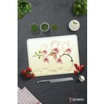 Cam Kesme Tahtası - Cam Kesme Tablası | Krem Orkide | 30cm x 40cm