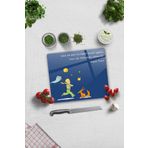 Cam Kesme Tahtası - Cam Kesme Tablası | Küçük Prens - Zaman | 29cm x 34cm