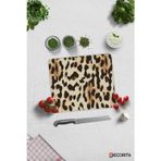Cam Kesme Tahtası - Cam Kesme Tablası | Leopar Desen | 29cm x 34cm