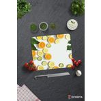 Cam Kesme Tahtası - Cam Kesme Tablası | Limon Desenli | 29cm x 34cm