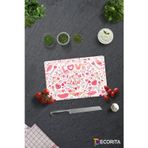 Cam Kesme Tahtası - Cam Kesme Tablası | Love - Renkli | 20cm x 30cm