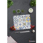 Cam Kesme Tahtası - Cam Kesme Tablası | Mavi Çini Desen | 29cm x 34cm