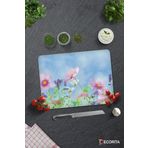 Cam Kesme Tahtası - Cam Kesme Tablası | Menekşe Desenli | 30cm x 40cm