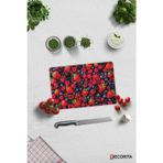Cam Kesme Tahtası - Cam Kesme Tablası | Mor ve Kırmızı Meyveler | 20cm x 30cm