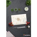 Cam Kesme Tahtası - Cam Kesme Tablası | Mutlu Yıllar Krem | 20cm x 30cm