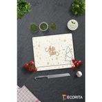Cam Kesme Tahtası - Cam Kesme Tablası | Mutlu Yıllar Krem | 29cm x 34cm