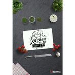 Cam Kesme Tahtası - Cam Kesme Tablası | My Kitchen My Rules | Beyaz Fon | 20cm x 30cm
