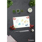Cam Kesme Tahtası - Cam Kesme Tablası | Renkli Tahta | Beyaz Fon | 20cm x 30cm