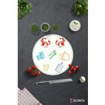 Cam Kesme Tahtası - Cam Kesme Tablası | Renkli Tahta | Beyaz Fon | Çap32cm