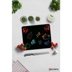 Cam Kesme Tahtası - Cam Kesme Tablası | Renkli Tahta | Siyah Fon | 29cm x 34cm