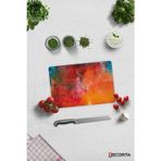 Cam Kesme Tahtası - Cam Kesme Tablası | Renkli Yağlıboya | 20cm x 30cm