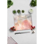 Cam Kesme Tahtası - Cam Kesme Tablası | Romantik Mermer | 29CM x 34CM