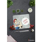 Cam Kesme Tahtası - Cam Kesme Tablası | Süper Anne | Gri Temalı | 29cm x 34cm