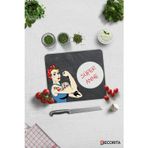 Cam Kesme Tahtası - Cam Kesme Tablası | Süper Anne | Karatahta Temalı | 29cm x 34cm