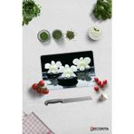 Cam Kesme Tahtası - Cam Kesme Tablası | Taş Üzeri 3'lü Orkide | 20cm x 30cm
