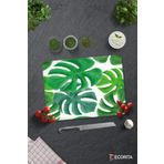 Cam Kesme Tahtası - Cam Kesme Tablası | Tropik Yapraklar | 30cm x 40cm