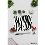 Cam Kesme Tahtası - Cam Kesme Tablası | Zebra Desen | 29cm x 34cm