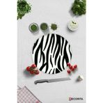 Cam Kesme Tahtası - Cam Kesme Tablası | Zebra Desen | Çap32cm
